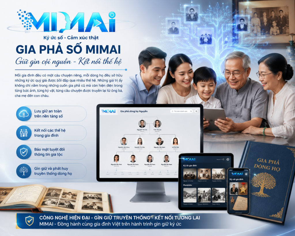 GIA PHẢ SỐ MIMAI – GIẢI PHÁP LƯU GIỮ CỘI NGUỒN 4.0